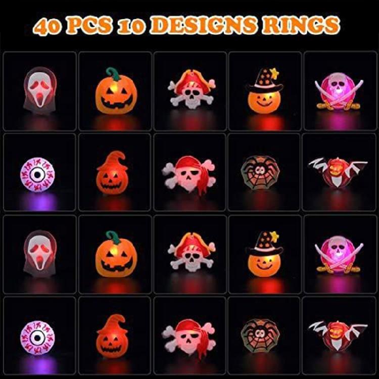 Dekorace na párty Připravené Svítící Halloweenské Prsteny Vytvářejte Elegantní Designy s Jasnými Dlouhotrvajícími Barvami Denní Ležérní Nošení
