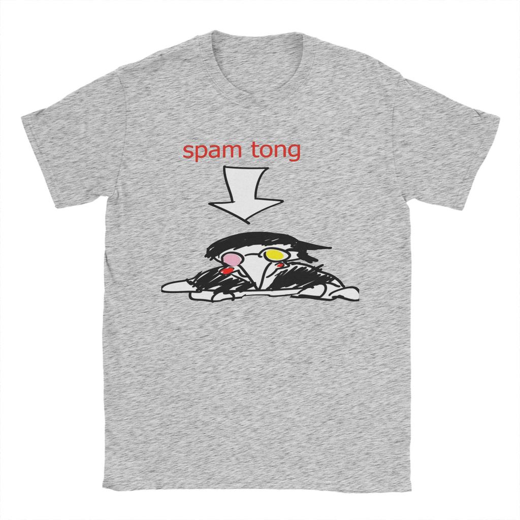 Avslappnad Deltarune Spamton T-shirt för Män Rundhalsad Bomulls-T-shirts Kortärmad T-shirt Tryckta Kläder