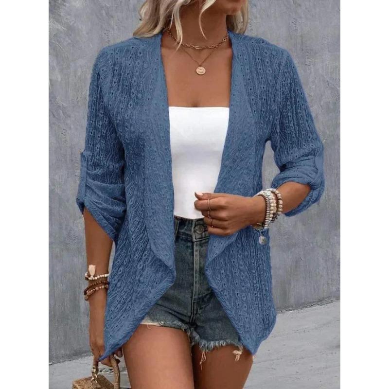 Damen S Einfacher Lässiger Langarm-Strickjacke Mit Knöpfen