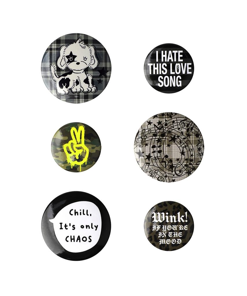 Mahagrid Festa Button Pin Set Black(Mg2Fmmab65A)