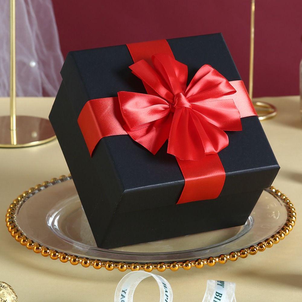 Pink Festival Gift Box Bow Birthday Gift Box Socks Christmas Gift Packaging Box  Father's Day