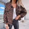 Jacket for Woman Autumn Leopard Print Demin Coat Woman Jacket