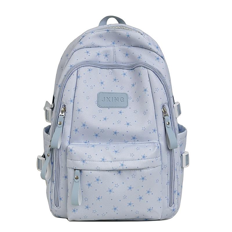 Schoolbag Korean Version of Small Fresh Schoolbag Japanese Princess Versatile Cute Star Printed Backpack Junior High School Class Backpack
