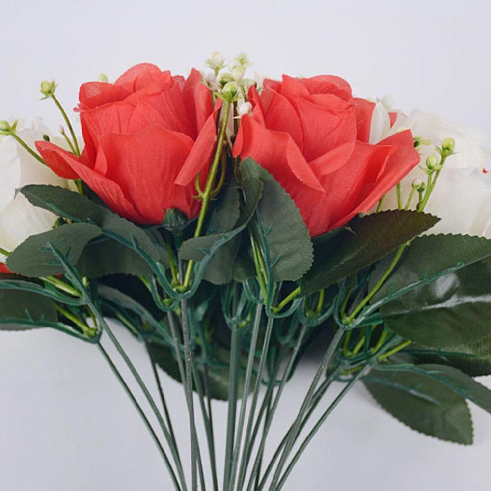 18 Head Valentine's Day Flowers  Natural Simulated Rose Photography Photo Gift  Home Decorative