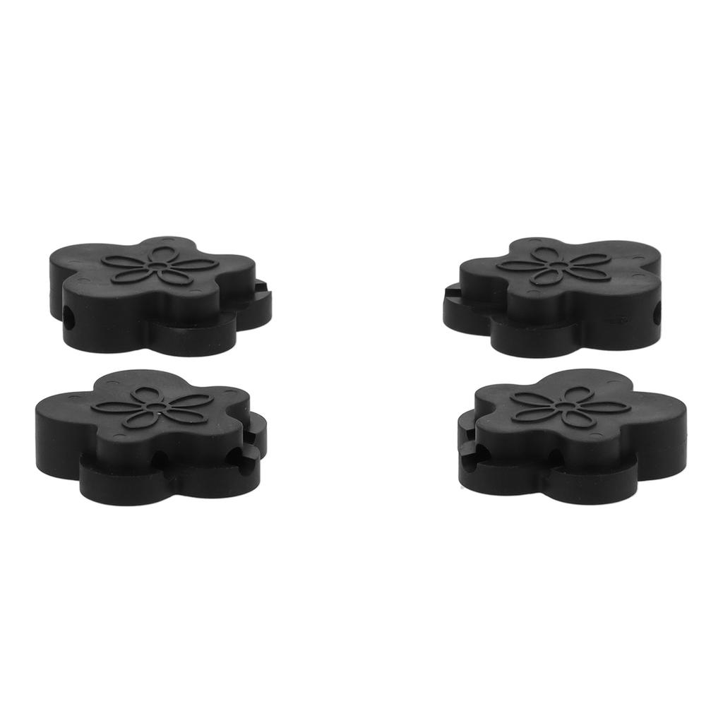4PCS Petal Shaped Rubber Furniture Feet Mat NonSlip Risers Lifts Height Floor Protector