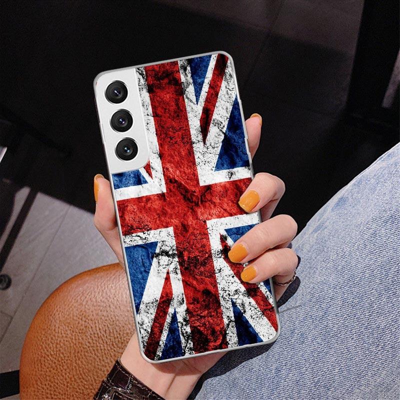 National Flag RU FR UK Phnoe Case for Samsung Galaxy S26 S25 Edge S23 S24 Ultra S22 Plus S21 S20 FE Unique Cover Soft Coque Gala