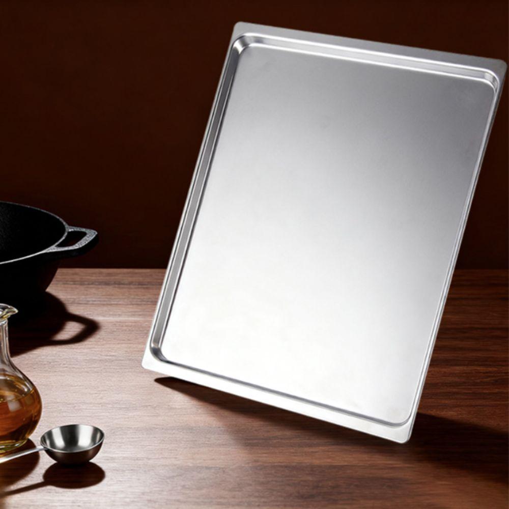 Plaque de cuisson rectangulaire en alliage d'aluminium et de zinc Chauffage uniforme Plaque de cuisson durable Feuille de cuisson Pain