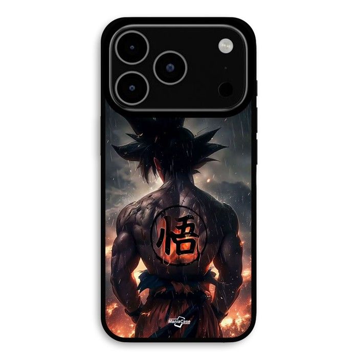 Coque Pour iPhone 17 Pro Max Dragon Ball Goku Kanji sagesse fan art Maniacase noir