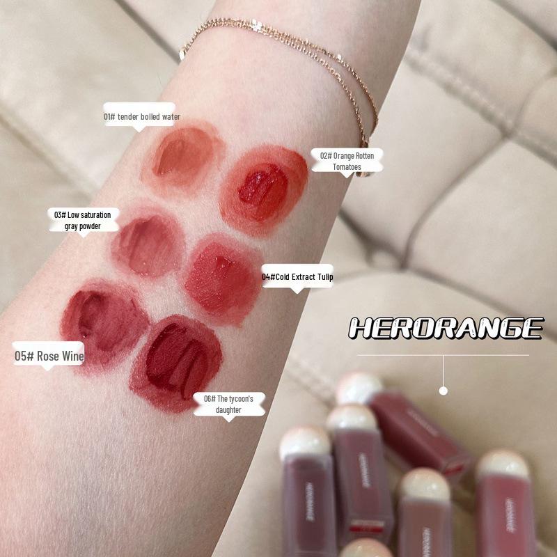 HERORANGE Water Mirror Lip Glaze - Hydrating, Whitening, and Plumping Gloss