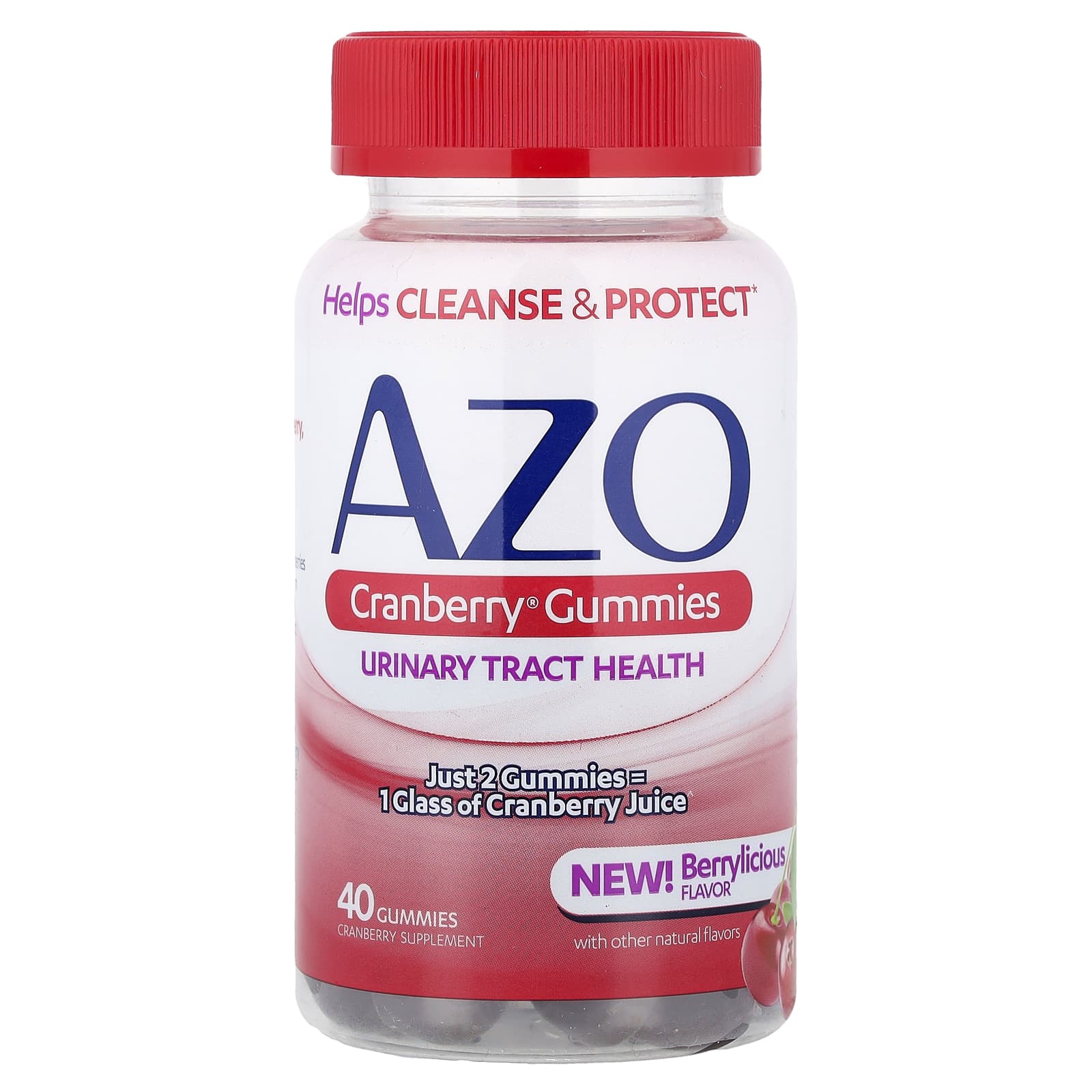 

AZO, Cranberry® Gummies, Berrylicious, 40 Gummies (250mg per Gummi)