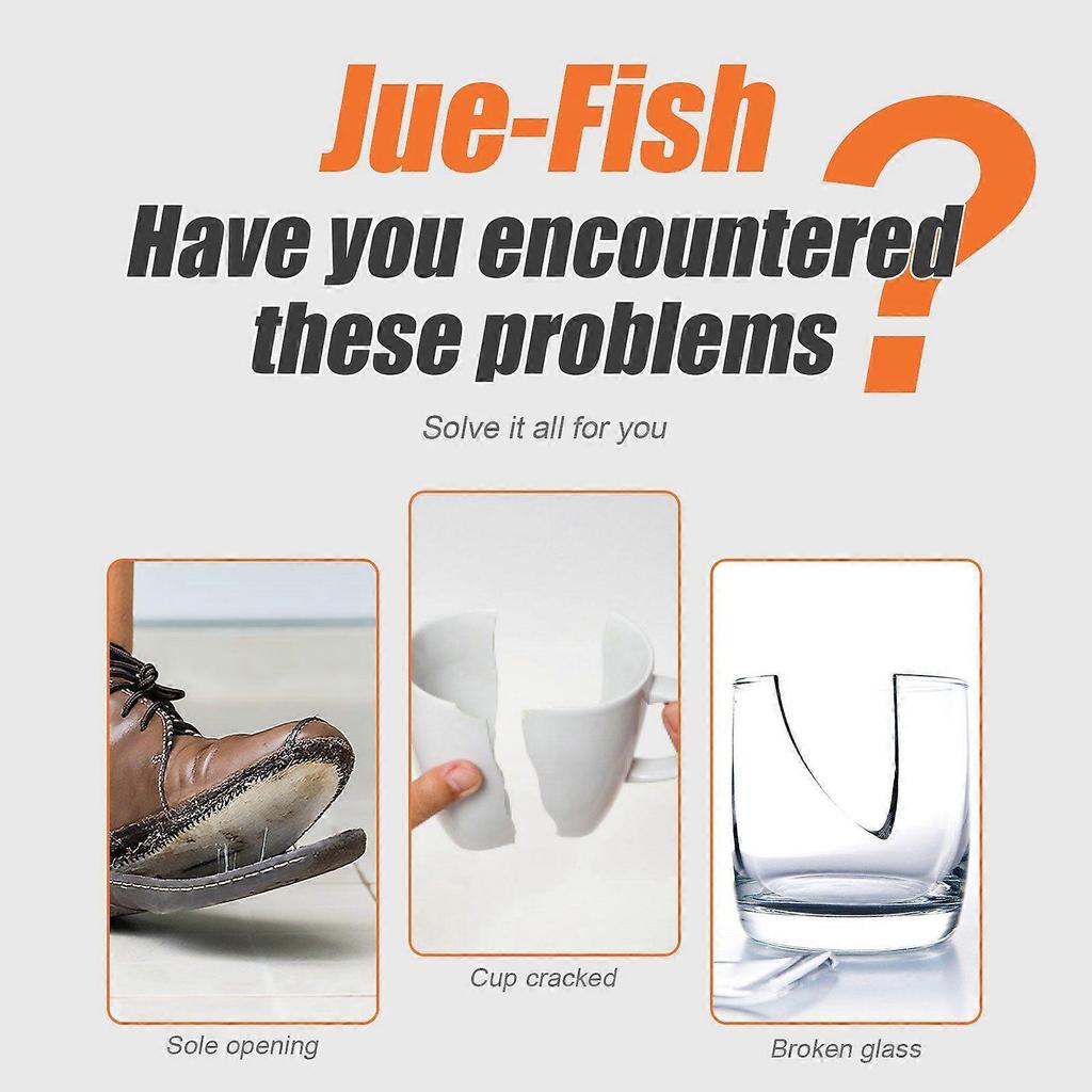Jue-Fish Multi-Functional Ceramic Waterproof Transparent Adhesive (30G) Special Quick-Drying Adhesive For Glass And Wood, Universal Adhesive