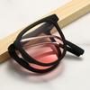 Foldable Sunglasses Women Circular Lenses Easy To Carry Uv400 Full Frame Sunscreen Glasses