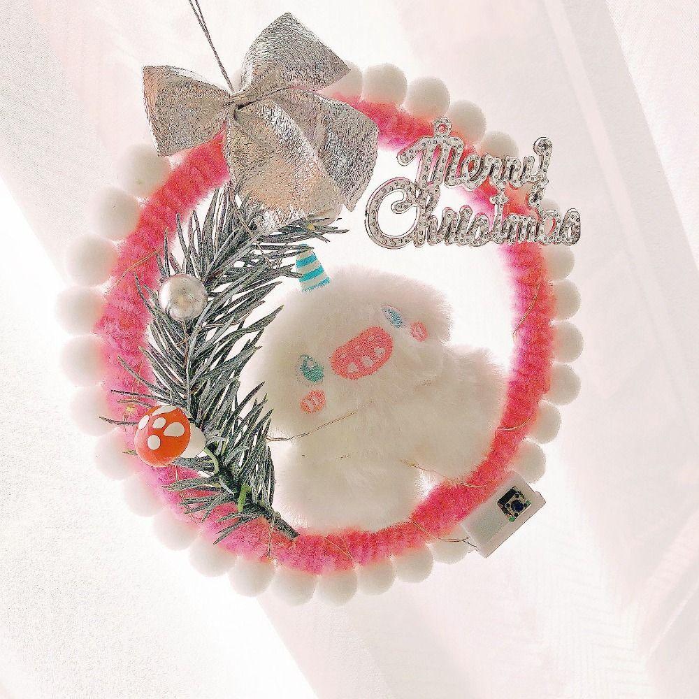 New Year Gifts Xmas Decorations With Lights Pendant Ornament DIY Wreath Materials Home Decoration