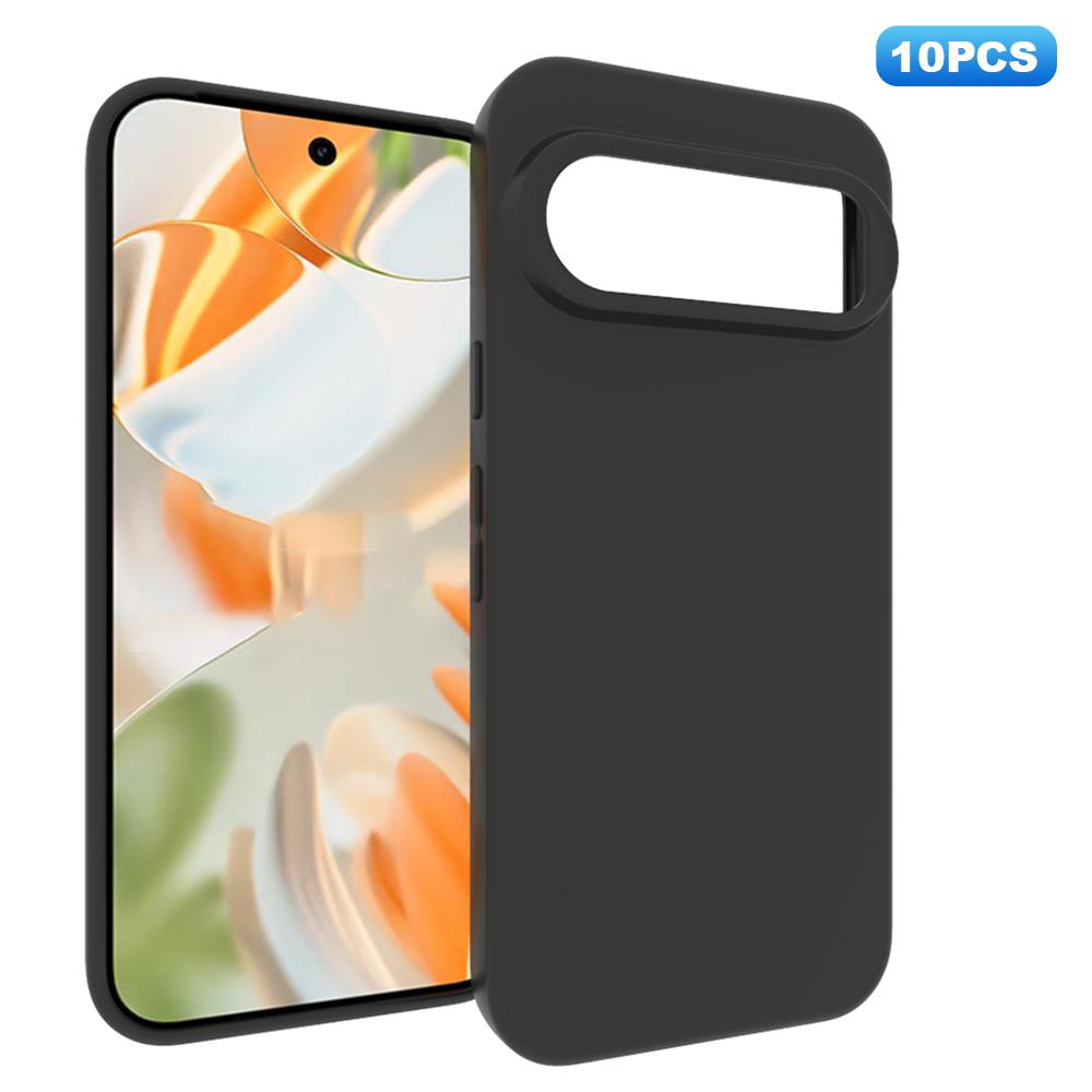 

10Pcs/Pack For Google Pixel 10/10 Pro Case Anti Fingerprint Soft TPU Protective Cover Black