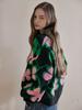 Maja Boucle Flower Pattern Loose Fit Round Neck Knit