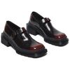 Dr. Martens Leather Fashionable Elegant Chunky Heel Mary Jane Shoes 1.5cm Women shoes Black Red 32077770