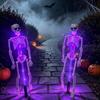 Wasserdichte Halloween Solar-Erdspießleuchten Realistischer Skelett Schädel Festliche LED-Lichter Außenbereich Garten