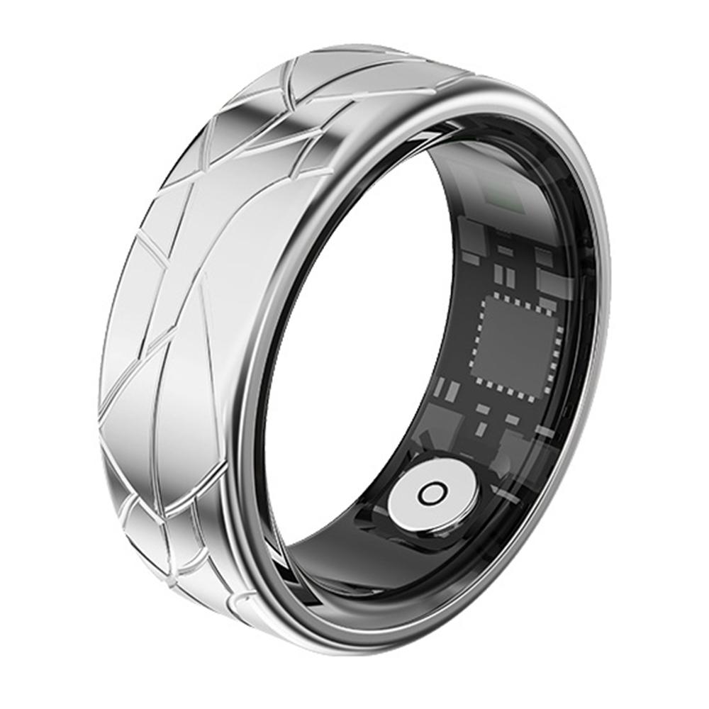 

PX02 Crack Design Multi-Function Health Monitoring Smart Ring with Charging Case Black/Size 11