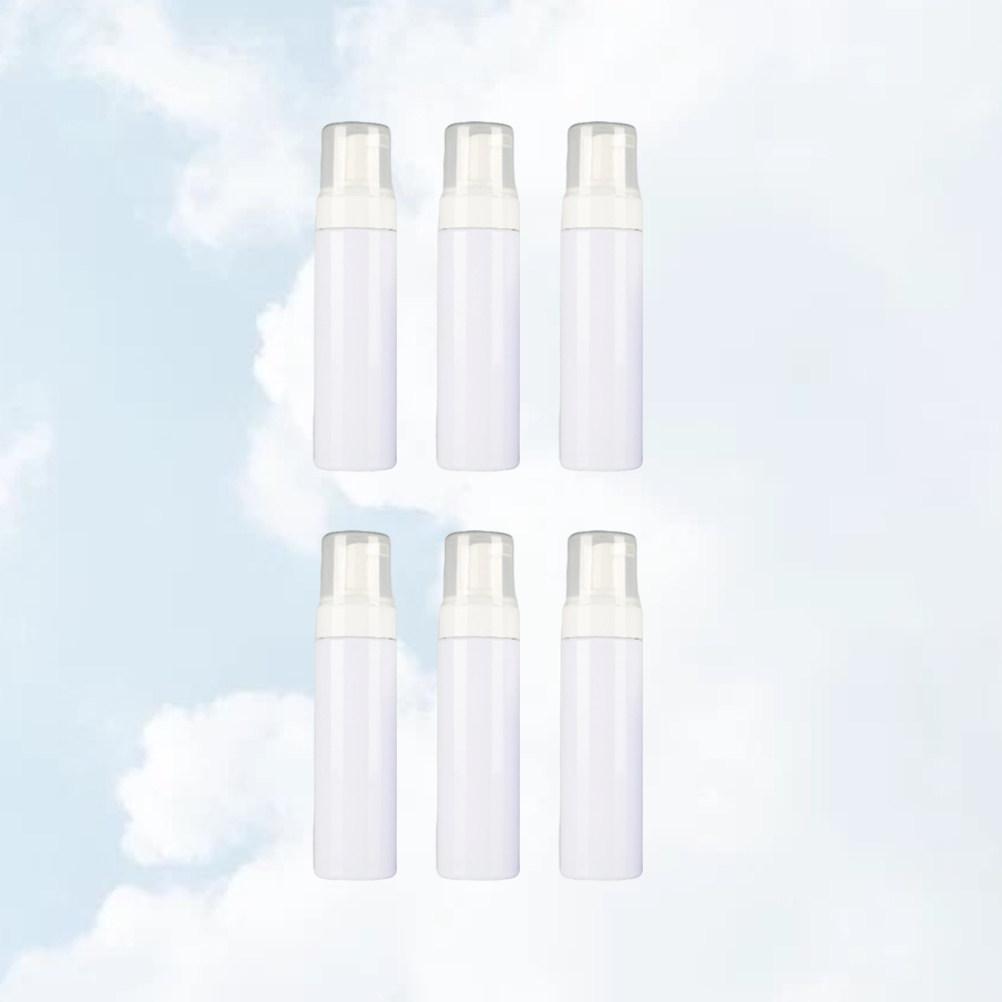 6Pcs 60Ml Press Pump Foaming Bottle Refillable Plastic Dispenser Portable Empty Bottle for Hand Soap Body Wash Shampoo