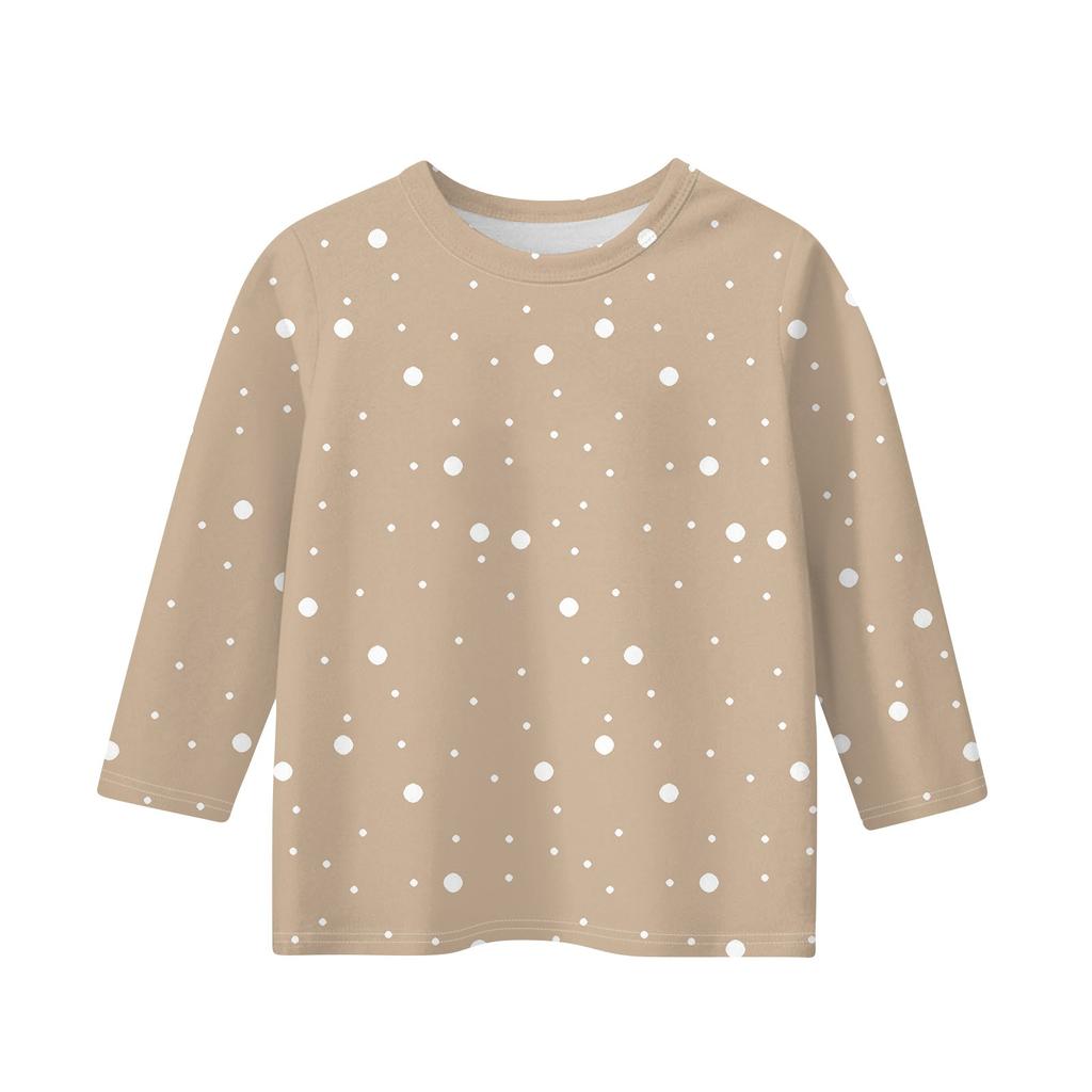 Tričká s potlačou pre dievčatá 5-16 rokov, okrúhly výstrih, 3/4 rukávy, trendy topy, outfity, tričká