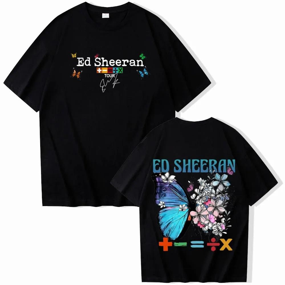 2026 FrühlingSommer ED Sheeran Tour Schmetterlingshemd Harajuku Herren und Damen Fan Geschenk Hochwertiges Bequemes T-Shirt
