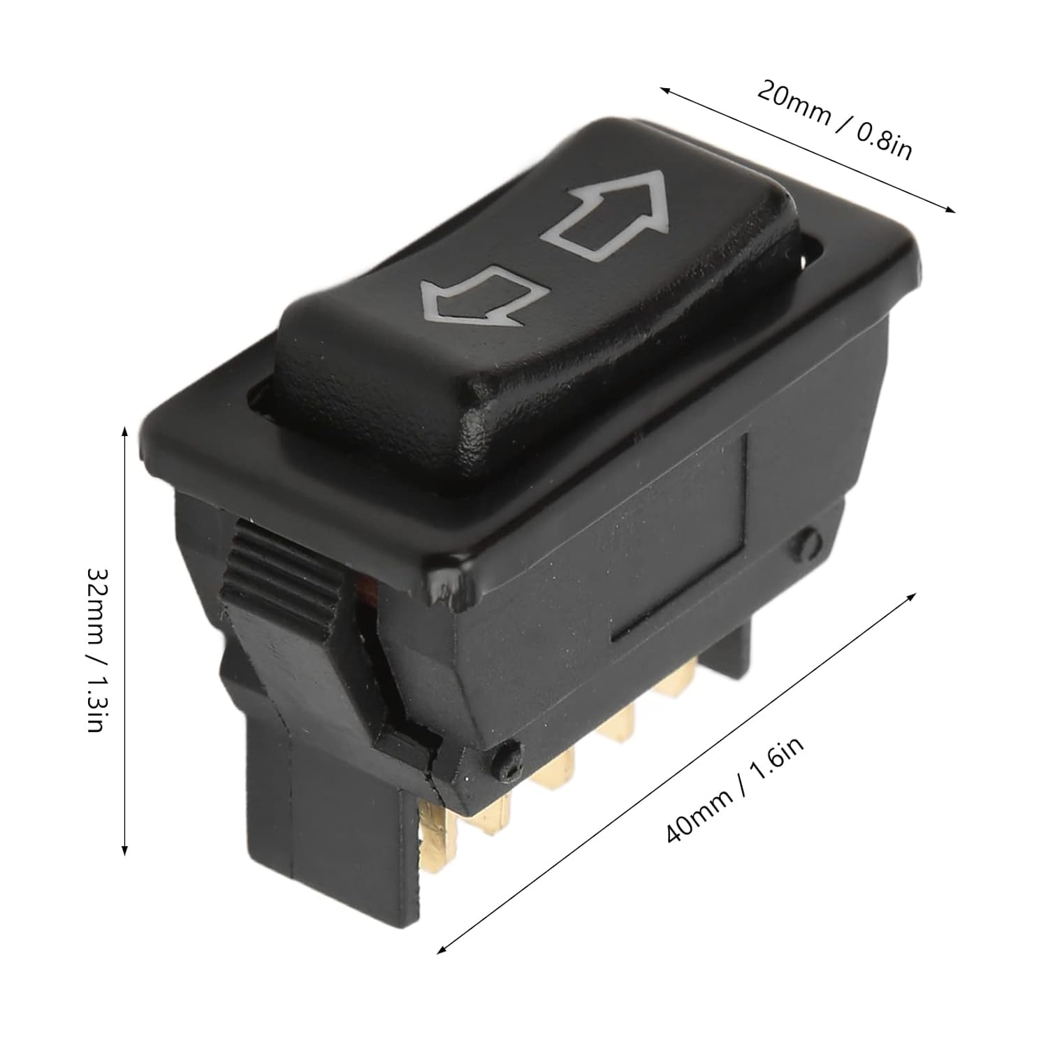 

Выключатель стеклоподъемника 4 шт. 5-контактный выключатель стеклоподъемника Автомобильный универсальный переключатель управления стеклом с зеленым индикатором DC12V 24V