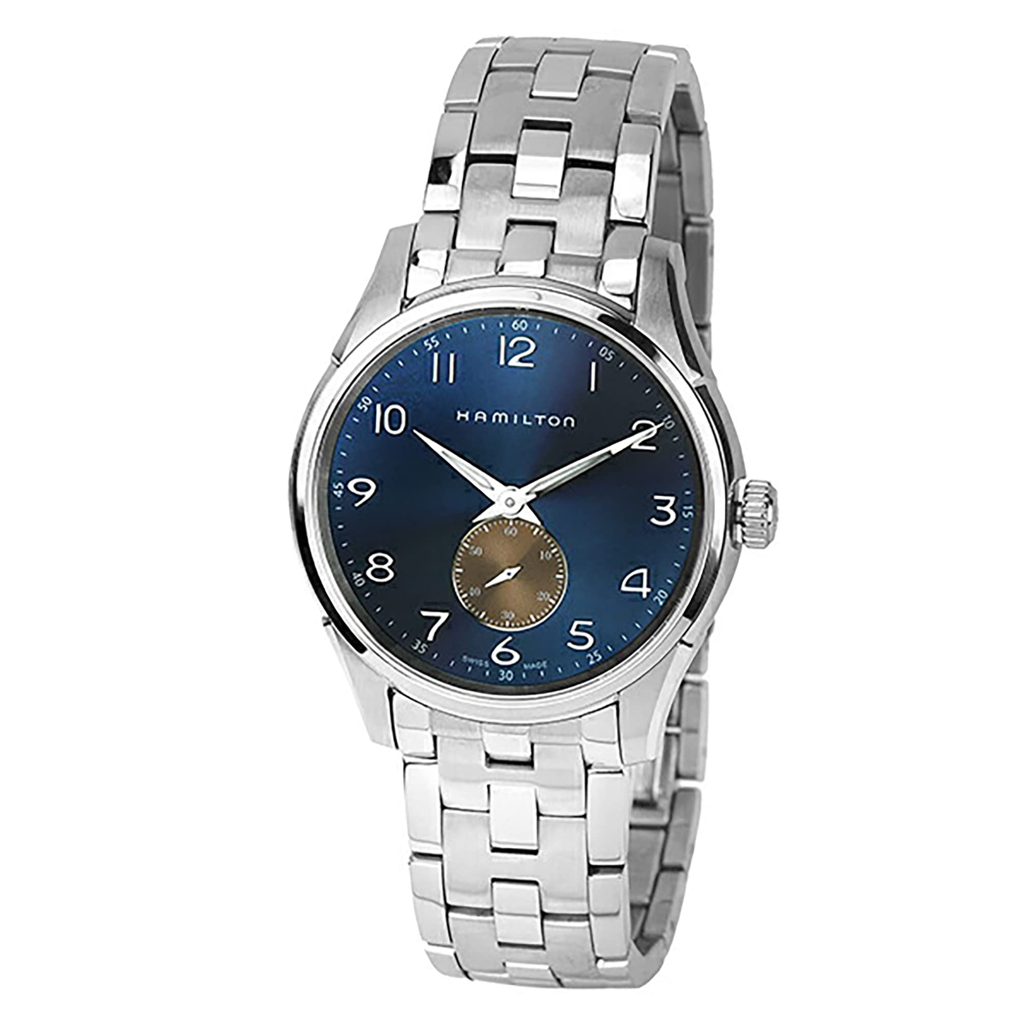 

Jazzmaster Thinline Small Second Blue Dial Stainless Steel Sapphire Glass Quartz 40MM Swiss Watch Brand H38411140 Silver [Hamilton] Men s [Item] срібний
