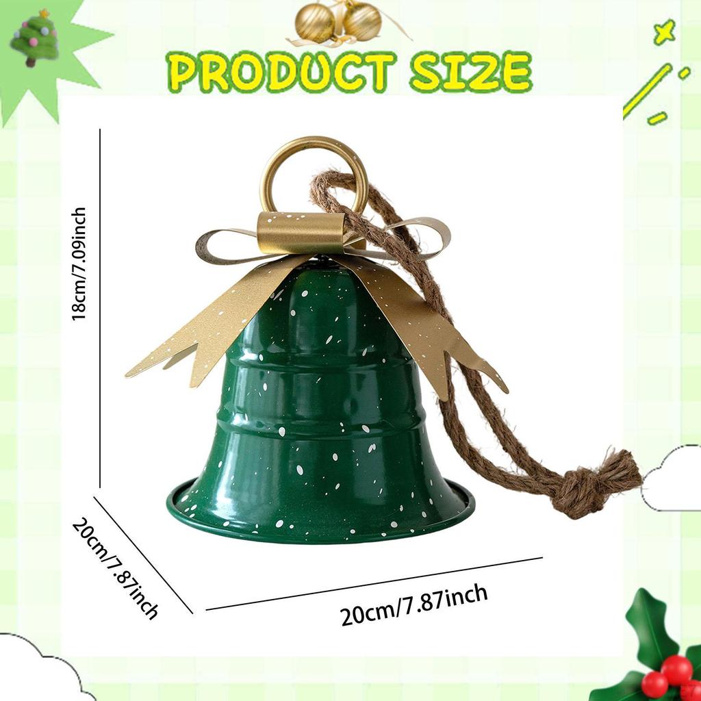 Christmas Bell Ornament Charm Pendant Iron Xmas Decor Tree Hanging for Year