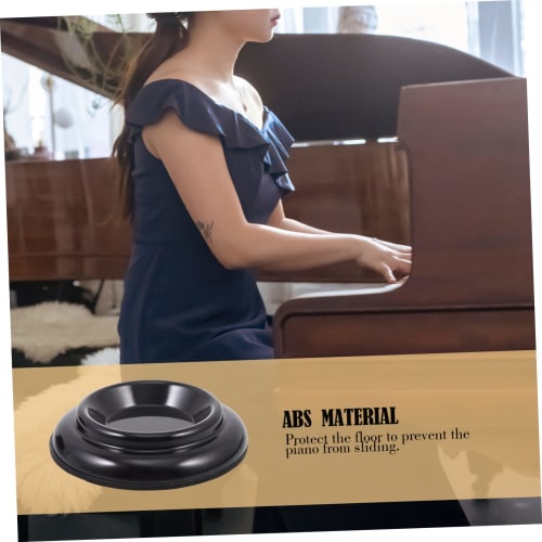 Hoement Piano Mats, Non-Slip Piano Leg Covers, Floor Protectors, Impact Resistant ABS Material for Grand Pianos, Set of 4