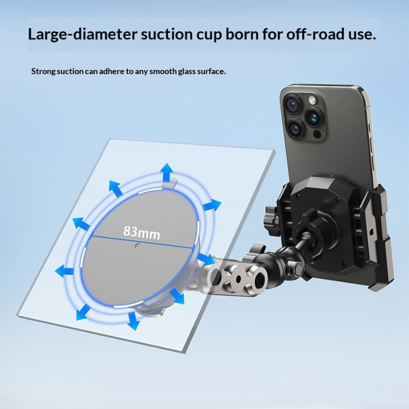 Car Phone Holder Strong Suction Cell Phone Mount 360° Rotation Cell Phone Holder Adjustable For Car Window Windshield