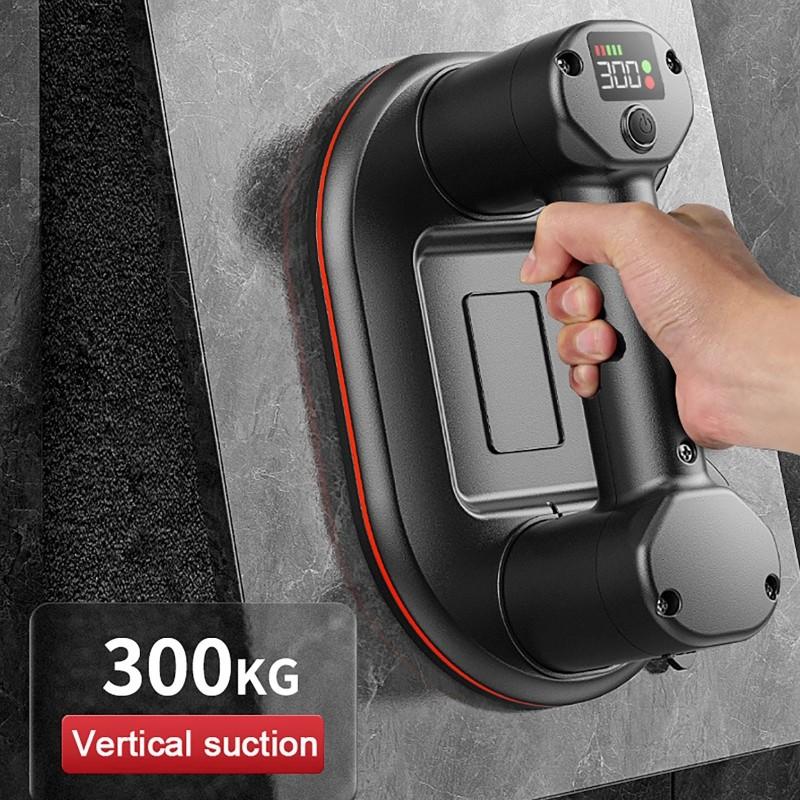 300KG Load Intelligent Display Electric Vacuum Suction Cup Heavy Duty Granite Tile Glass Lifter Industrial Grade Tile Tools