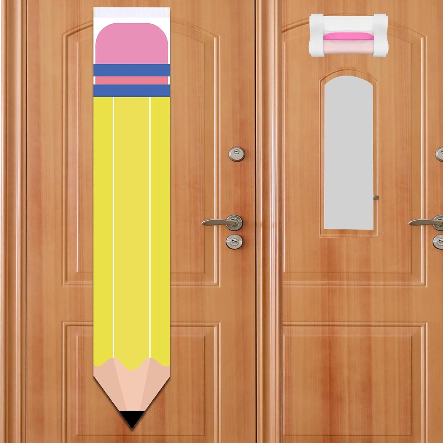 

2Pcs Pencil Shape Blackout Curtains for Classroom Door Window, Office, Porch, Room Cover Shade жовтий