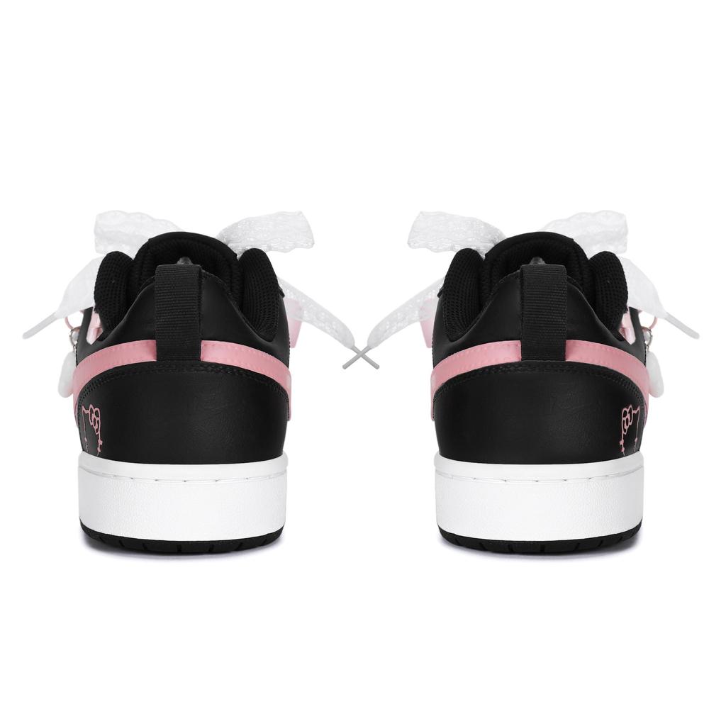 Nike Court Borough Low Top Skateboard Shoes Women's Black Pink BQ5448-115(Team943-)