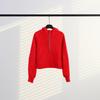 In Stock: Women's Autumn/Winter Half-Zip Hooded Sweatshirt - Long Sleeve, Loose Fit, Casual Outdoor Sportswear