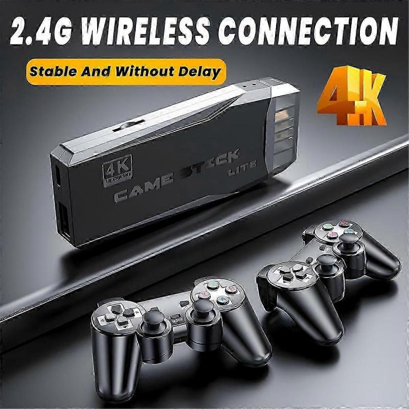 20000+ Games 4K Wireless Retro Game Console , Plug and Play Video Game Stick with 2.4G Wireless Cont