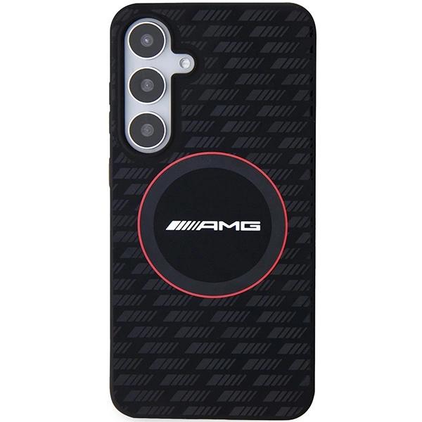 Amg Silicone Carbon Pattern Magsafe Case For Samsung Galaxy S24 - Black