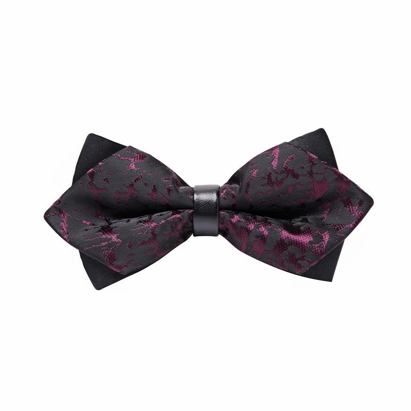 Мужской Лучший Друг Жениха Черная Бордовая Бабочка Рубашка Мужская Свадебная Свадьба Корейская Британская Бабочка Двухслойная