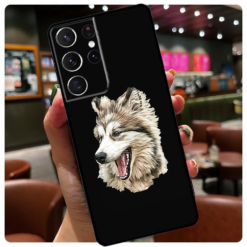 

Alaskan Malamute Siberian Husky Dog Phone Case For Samsung Galaxy S25 Ultra S21 S22 S23 S24 Ultra S9 S10 Plus S24 S25 FE Cover Galaxy S23 Plus