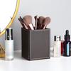 Korean Style Leather Square Pen Holder Multifunctional Desk Organizer Cute Creative Storage Ideal Office Gift for Daily Use