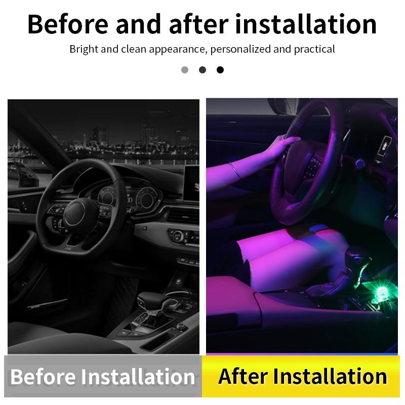 BMB1 Car LED Ambient Light USB Free Installation Interior Decorative Atmosphere Light For SsangYong Actyon Korando Rexton Kyron