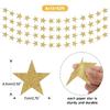 jijAcraft Glitter Gold Star Garland Decorations Hanging Garands Banner Backdrop, 2.7 inch Star Party Decoration for Birthday Baby Shower Wedding Kids