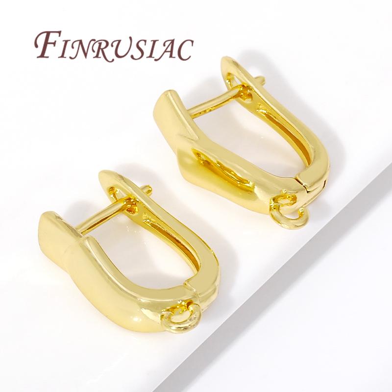 Multi Styles 18K Gold Plated Earwires Fasteners Earring Hooks Clasps Accessories For DIY Women's Anti-Allergy Earrings Making