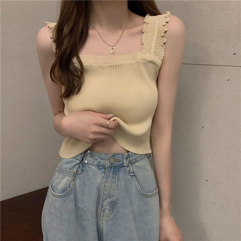 

Women s Summer White French Camisole - Fashionable Bandeau, Inner & Outer Wear, Short & Stylish Base Top for Hot Girl Look Small