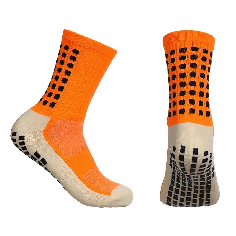 

Mens Football Soccer Socks Active Biking Grip Anti Slip Non Pads for Basketball Updated помаранчевий