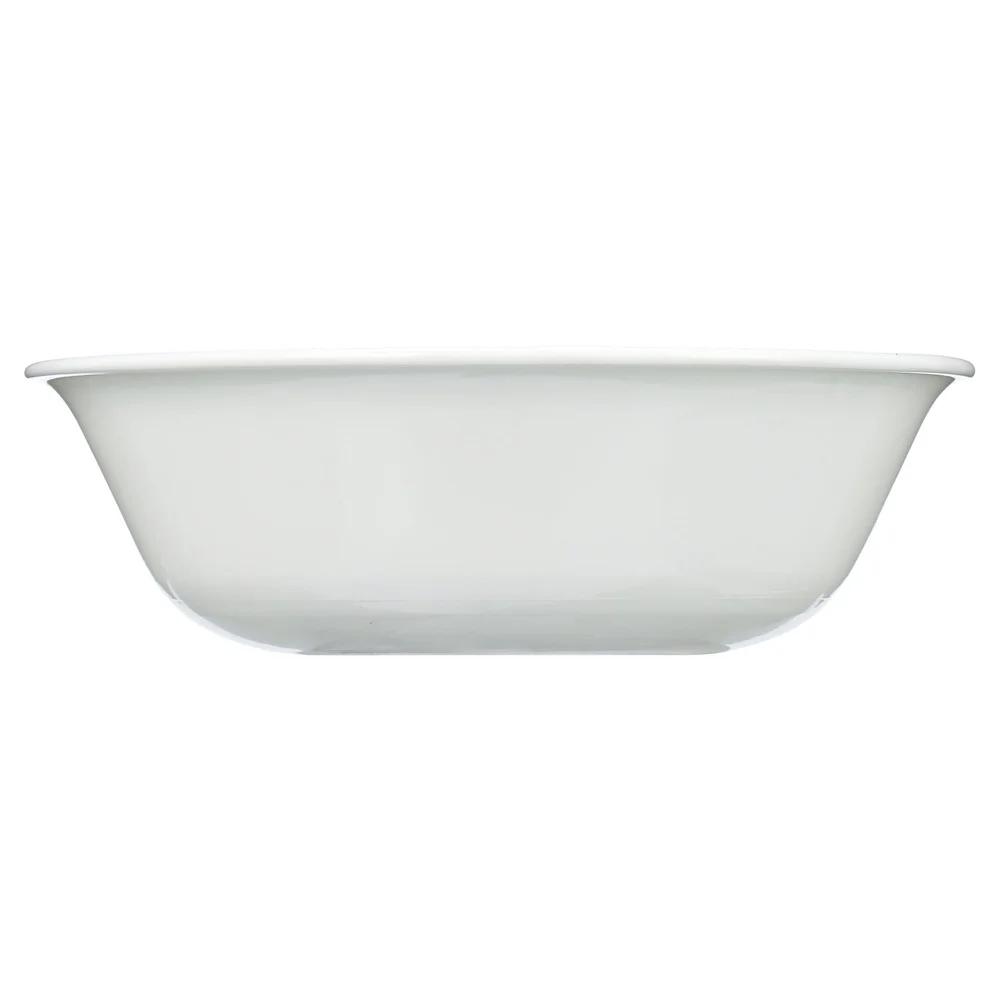 Madeline Embossed White Soup Cereal Bowls Lightweight Microwave Dishwasher Safe Triple Layer Strong Chip Crack Resistant