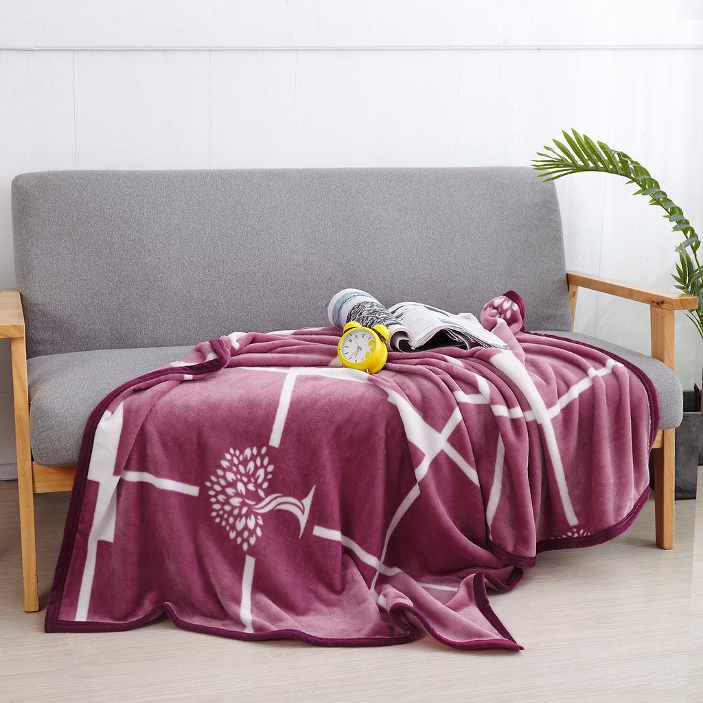 Bedruckte Plüschdecke, lässige Schaldecke, Klimaanlagendecke, Bürodecke, Nachmittagsschlafdecke
