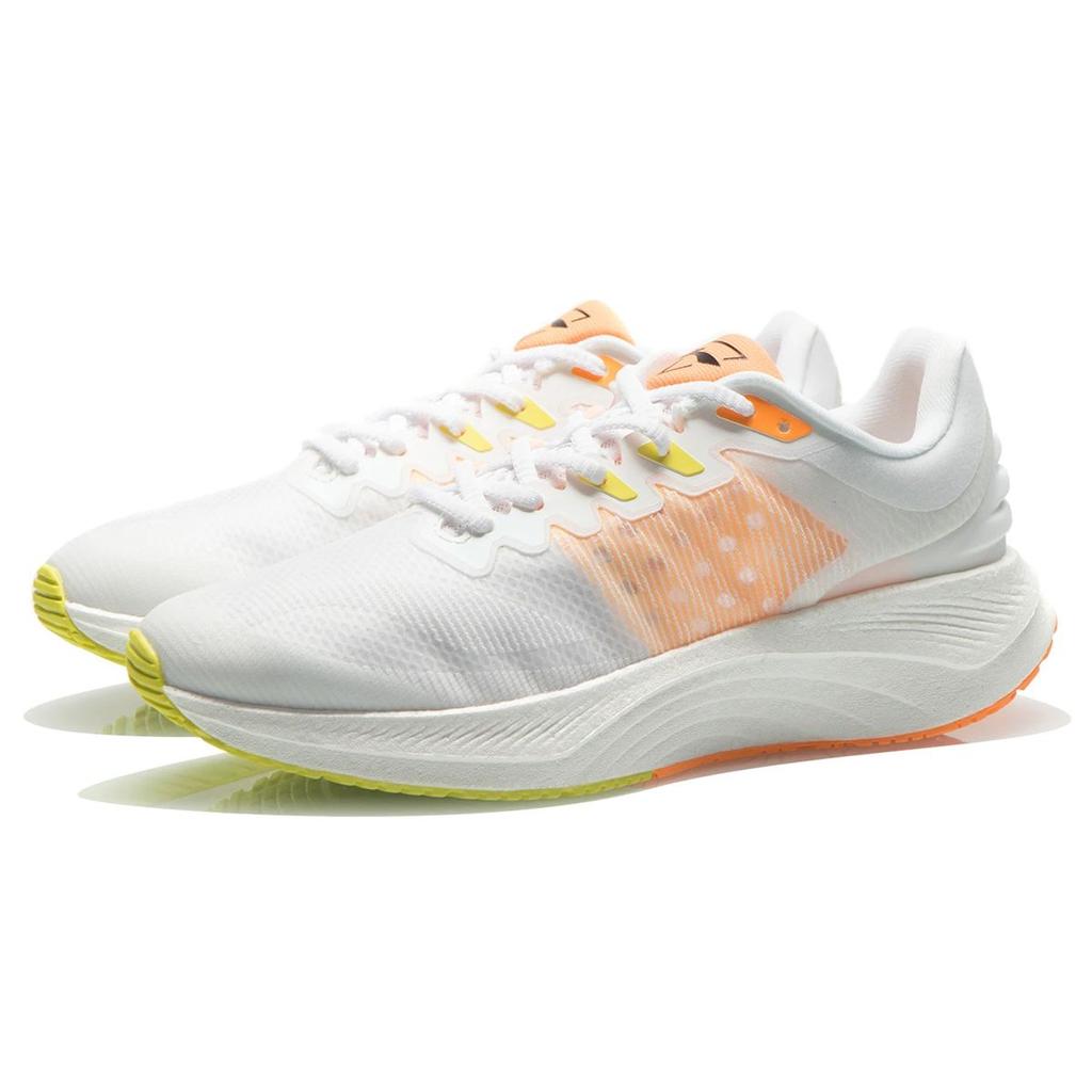 Li Ning Yue Ying Shock Absorbing Non Slip Wear Resistant Lightweight Low Top Running Shoes Men sneaker White Orange ARHR127-1