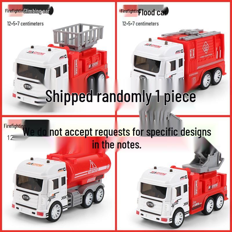 TikTok Influencer Children's Educational Boy Cars: Inertial Engineering Vehicle and Street Stall Toys