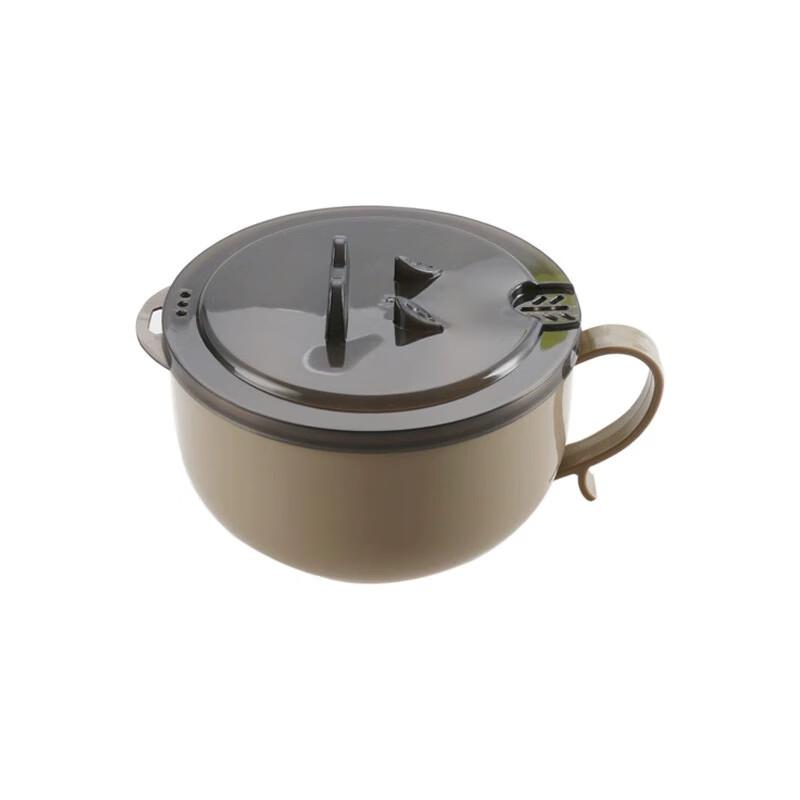 ZISIZ Portable Stainless Steel Noodle Bowl with Lid