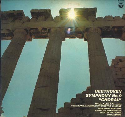 LP Record PAUL KLETZKI CZECH PHILHARMONIC OR  Beethoven Symphony No. 9 OC7256S SUPRAPHON 1980 Japan Obi Classical Used